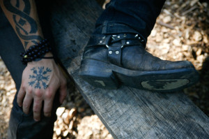 Aegishjalmur Helm Of Awe Tattoo Norse Pagan Boot picture