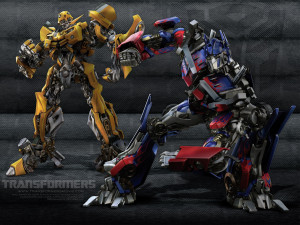 Transformers Optimus and Bumble Bee HD Wallpaper #3729