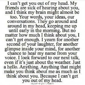 can't get you out of my head.