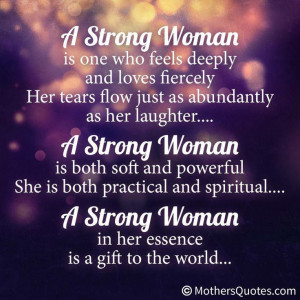 strong woman...