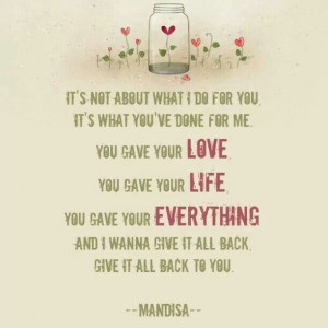 One of my favorite songs from Mandisa!