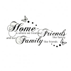 Details about Home Family Friends Quote Removable Vinyl Wall Stickers ...