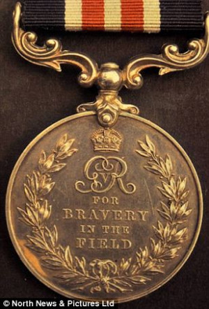Hero: An example of the Military Medal for Bravery that was awarded to ...