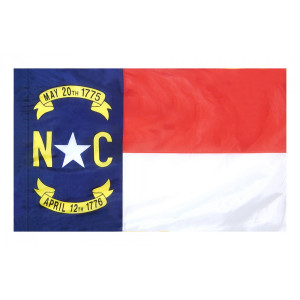 Indoor and Parade Colonial Nyl-Glo North Carolina Flag-Assorted Sizes