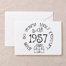 1957 50th birthday Greeting Cards (Pk of 10) for