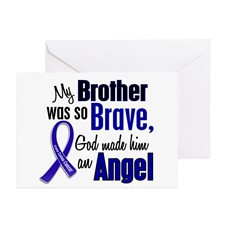 Support Colon Cancer Awareness Ribbon Miss Missing Greeting Cards
