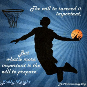 Inspirational quote: The will to succeed is important, but what's more ...