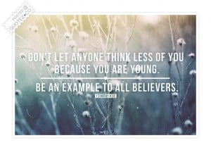 Be an example to all believers quote