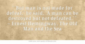 ... Hemingway, The Old Man and the Sea: Memories Tablet, He Man, Plaque