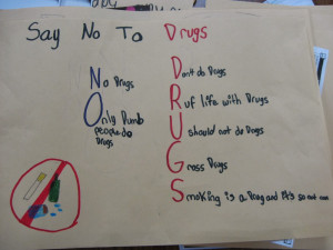Student created posters-Just Say NO!