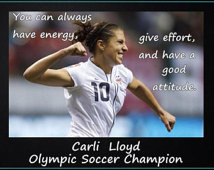 Soccer Poster Carli Lloyd Soccer Ch ampion Quote Wall Art Print 8x11 ...