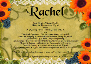 In Memory of Rachel Burns