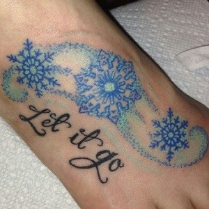 Disney Frozen Let It Go Snow flake tattoo by @jondump