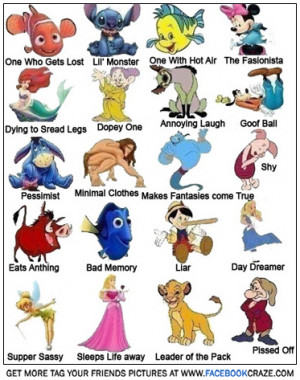 Funny Disney Characters Taggable Picture Facebook
