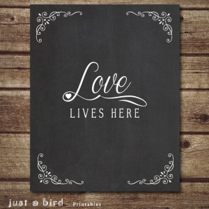 ... .etsy.com/listing/176210821/love-lives-here-quote-chalkboard-wedding