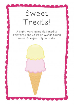 Sweet Treats - A Sight Word Game