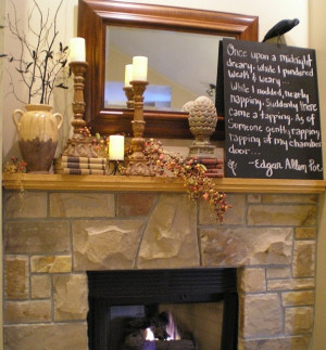 fall decor... love the quote from edgar allen poe!