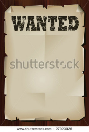Cowboy wanted poster Stock Photos, Illustrations, and Vector Art