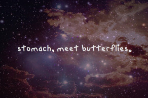 Stomach, meet butterflies.