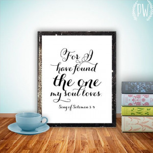 Bible verse art Print scripture wedding decor by PrintableWisdom, $5 ...
