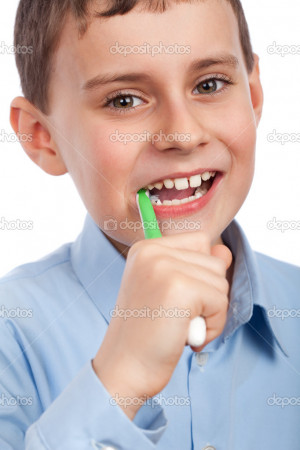Child Brushing Teeth Stock Photo Xalanx