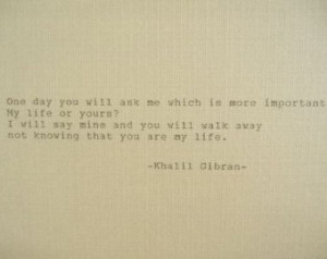 KHALIL GIBRAN Love Poem Love Quote Khalil Gibran Quote Hand Typed ...