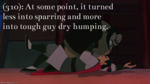 Image: Shan Yu from Mulan, pinning Shang to the floor.] (310): At ...