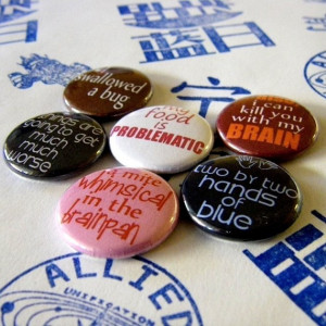 River Tam Quotes Six Button Set by fadingendlessly on Etsy, $6.00 ...