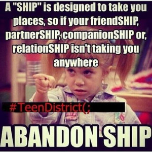 TIME TO ABANDON SHIP.