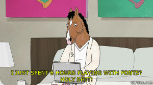 writing bojack horseman bojack fonts procrastinating animated GIF