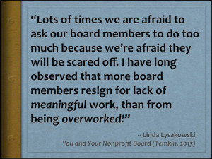 Wednesday Wisdom: Nonprofit boards WANT meaningful, challenging work