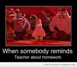 SpongeBob homework wtf Meme | Slapcaption.com