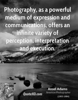... communications, offers an infinite variety of perception