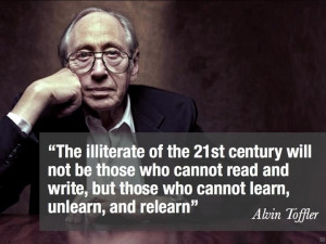 Alvin Toffler on the new illiterate