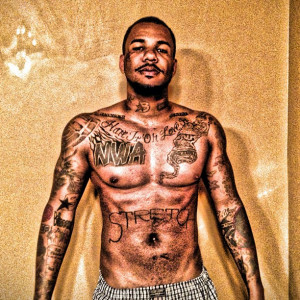 Rapper The Game chest tattoos photo