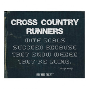 Cross Country Runners with Goals Succeed in Denim Poster