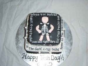 Radiology student graduation cake.