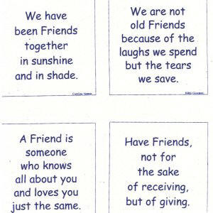 Talking Quilts Mini Friendship quotes, 3 1/2