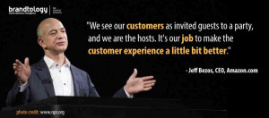 ... nice quote about customer service from Amazon.com CEO, Jeff Bezos