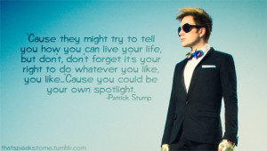 Patrick Stump # Soul Punk # Spotlight (New Regrets) # Lyrics ...