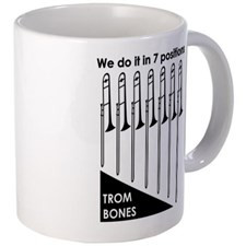 Trombone T-Shirt Front Mugs for