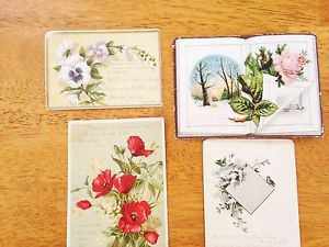 LOT-OF-FOUR-4-1920s-UNUSED-VINTAGE-RELIGIOUS-CARDS-BIBLE-QUOTE-CARDS