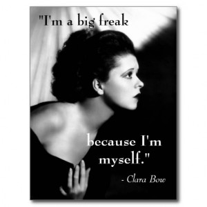 Clara Bow 1920s Film Star Inspiring Quote Postcard