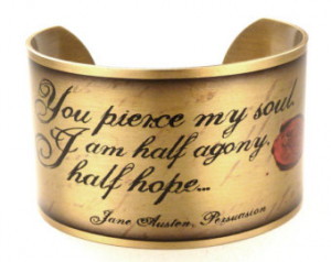 Captain Wentworth's Letter Quot e Gold Plated Cuff, Persuasion Quotes ...