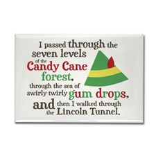 Candy Cane Forest Quote Rectangle Magnet for
