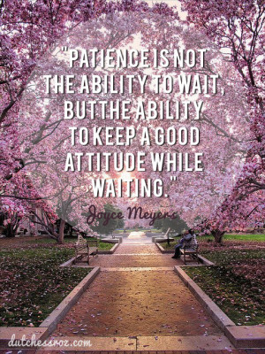 They say patience is a virtue….