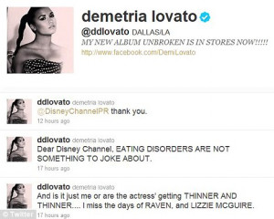 Making fun of eating disorders is NOT a joke': Demi Lovato blasts ...
