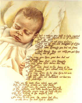 This was a portrait of a friend's baby with herfavorite poem added in ...