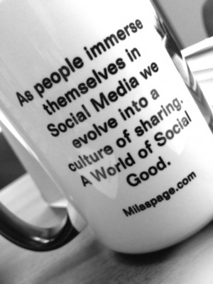 Social Media A World Of Social Good Mug Inspirational Quote