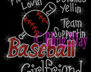 Baseball Girlfriend - Home Run Defense Yellin Team Supportin - Iron on ...